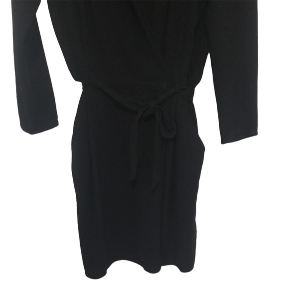 Wilfred Aritzia women’s size 2 wrap dress, black, belt, 3/4 sleeves - Picture 2 of 5